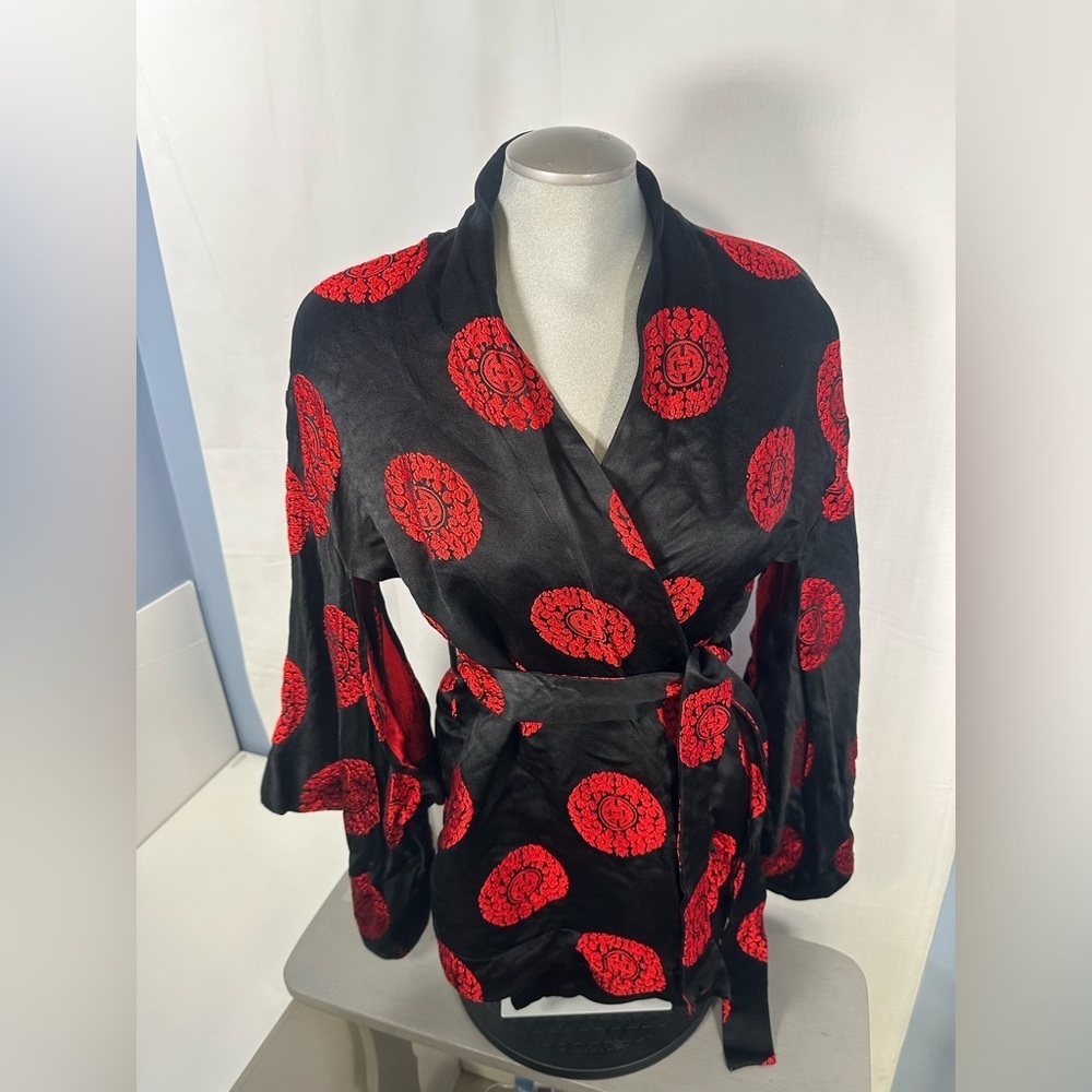 LA Senza Lingerie Japanese styled kimono satin robe size small/medium